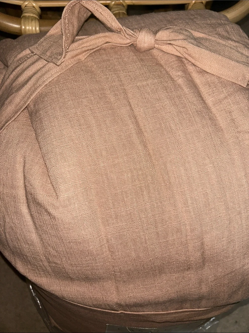 Casaluna F/Q Light Adobe Clay Heavyweight Linen Blend Comforter Set